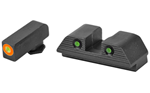 Ameriglo TROOPER AmeriGlo GL816 Trooper Set  3-Dot Tritium Green with Orange Outline Front, Green