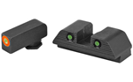 Ameriglo TROOPER AmeriGlo GL818 Trooper Set  3-Dot Tritium Green with Orange Outline Front, Green