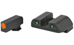 Ameriglo TROOPER AmeriGlo GL823 Trooper Set  3-Dot Tritium Green with Orange Outline Front, Green