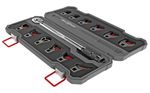 MASTER-FITWRENC Real Avid AVMF13WS Master -Fit 13 Piece Crowfoot Wrench Set Gray/Red AR-Platform