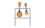 ACTION SPINNER Birchwood Casey 46422 World of Targets Duplex Spinner Rimfire Pistol/Rifle AR500