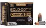 Speer Ammunitio SPEER GOLD DOT Speer Ammo 24260 Gold Dot Carry Gun 9mm Luger 135 gr G2 20 Bx/ 10 Cs
