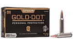 Speer Ammunitio SPEER GOLD DOT 24469 SPR GOLD DOT 223 REM 75GR HP 20/200