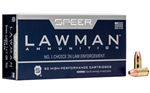 Cci/speer SPEER LAWMAN Speer Ammo 53620 Lawman  9mm Luger 147 gr Total Metal Jacket (TMJ) 50 Bx/ 20 Cs
