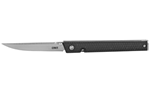 Columbia River  CRKT 7096 CEO  3.11" Folding Plain Satin 4116 Stainless Steel Blade/ Black GRN H