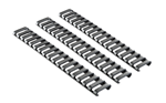 Ergo Grip EXTRAILLENGTHPR Ergo 4373BK Low-Pro Ladder Rail Covers Rifle 18 Slot Black Rubber 3 Pack