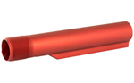 Lbe Unlimited LBMBUF002-RED LBE Unlimited MBUF002-RED Mil-Spec Buffer Tube  6 Position AR-15 Red