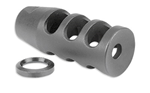 MWMI-ARMB1 Midwest Industries MIARMB1 Muzzle Brake  Black Phosphate Steel with 1/2"-28 tpi