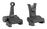 COMBATRIFLESIGH Midwest Industries MICRSSET Combat Rifle Sight Set Flip Up Front & Rear Black fo