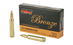 Pmc BRONZE PMC 223A Bronze Target 223 Rem 55 gr Full Metal Jacket Boat-Tail (FMJBT) 20 Bx/