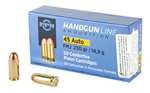 PRVI Partizan PISTOL PPU PPH45F Handgun  45 ACP 230 gr Full Metal Jacket (FMJ) 50 Bx/ 10 Cs