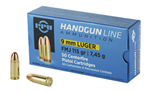 PRVI Partizan PISTOL PPU PPH9F1 Handgun  9mm Luger 115 gr Full Metal Jacket (FMJ) 50 Bx/ 20 Cs