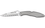 POLICE Spyderco C07S Police  4.13" Folding Spear Point Part Serrated VG-10 SS Blade Sta