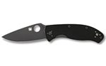 TENACIOUS Spyderco C122GBBKP Tenacious  3.39" Folding Drop Point Plain Black Matte 8Cr13Mo
