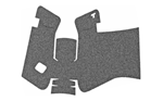 Talon Grips Inc GRANULATE Talon Grips 379G Adhesive Grip  Textured Black Granulate for Glock 17,19x,22,24,
