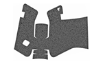 Talon Grips Inc GRANULATE Talon Grips 379R Adhesive Grip  Textured Black Rubber for Glock 17,19x,22,24,31,