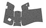Talon Grips Inc RUBBER Talon Grips 382R Adhesive Grip  Textured Black Rubber for Glock 19,23,25,32,38,4