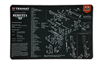 Tekmat  TEK-R17-BER92 TEKMAT PISTOL MAT BERETTA 92 BLK