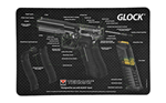 Tekmat FOR GLOCK TekMat TEKR17GLOCKCA Glock 3D Cutaway Cleaning Mat Multi Color Rubber 17" Long