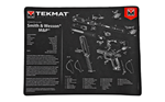 Tekmat SW MP TekMat TEKR20SWNP S&W M&P Ultra Cleaning Mat Black/White Rubber 20" Long S&W M&P