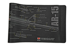 Tekmat  TekMat TEKR36AR15 AR-15 3D Cutaway Cleaning Mat Black/White Rubber 36" Long AR-1
