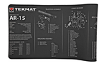 Tekmat  TekMat TEKR44AR15 AR-15 Ultra Cleaning Mat Black/White Rubber 44" Long AR-15 Par