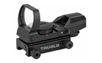Truglo DUAL COLOR OPEN TruGlo TG-8360B Open Dot Sight  Black Anodized 1x 34mm 5 MOA Dual Illuminated (G