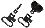 QDMAGCAPWOODSC Uncle Mike's 18002 Mag Cap Swivel Set made of Steel with Blued Finish, 1" Loop S