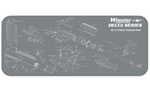 WH156824 Wheeler 156824 AR-15 Maintenance Mat Delta Neoprene Top w/Rubber Back Gray w/Whi