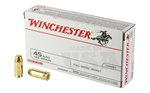Winchester Ammu USA WHITE BOX USA45A WIN USA TRGT 45AUTO 185GR FMJ 50/500