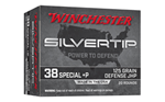 Winchester Ammu SILVERTIP Winchester Ammo W38PST Silvertip  38 Special +P 125 gr Jacketed Hollow Point (JH