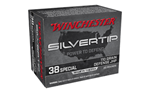 Winchester Ammu SILVERTIP Winchester Ammo W38ST Silvertip  38 Special 110 gr Silvertip Jacket Hollow Point