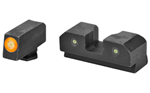 Xs Sights  XS Sights GLR014P6N R3D Night Sights 3-Dot Set Tritium Green with Orange Outline
