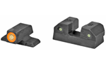 Xs Sights  XS Sights SIR015P6N R3D Night Sights 3-Dot Set Tritium Green with Orange Outline