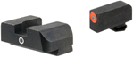 Ameriglo 100819 AmeriGlo GL5201 i-Dot Night Sight 3-Dot Green Tritium with Orange Outline Front,