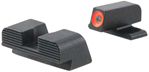 Ameriglo 100821 AmeriGlo SG434 Hackathorn Sight Set Tritium Green with Orange Outline Front, Gre