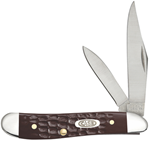 Case & Sons Cut 101003 Case 00046 Peanut  2.10"/1.53" Folding Clip/Pen Plain As-Ground Tru-Sharp SS Bla