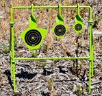 Gsm Outdoors 101167 SME SMEST22FLD Spinning Target  Handgun Steel Black/Green Bullseye Illustration
