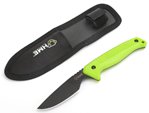 Gsm Outdoors 101241 HME KNFBCK Fixed Blade  2.50" Fixed Caper Plain Black Oxide 420HC SS Blade Green