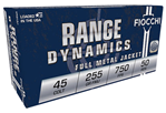 Fiocchi Ammunit 102232 Fiocchi 45LCCMJ Training Dynamics  45 Colt (LC) 225 gr Complete Metal Jacket 50