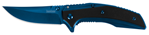 102392 Kershaw 8320 Outright  3" Folding Trailing Point Plain Blue PVD 8Cr13MoV SS Blad