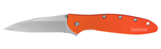 102984 Kershaw 1660OR Leek  3" Folding Drop Point Plain Bead Blasted 14C28N Steel Blade