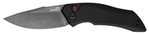 102990 Kershaw 7100BW Launch 1 3.40" Folding Drop Point Plain Black Oxide Blackwash Bla