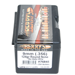 Berrys Manufact 103216 Berrys 76848 Superior Pistol  9mm .356 124 GR Round Nose 250 Per Box