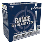 Fiocchi Ammunit 103453 Fiocchi 308ARD Range Dynamics   308 Win/7.62 NATO 150 GR Full Metal Jacket Boat