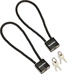 Snap Safe 103896 SnapSafe 75281 Lock Box Cable Lock with Padlock Steel PVC-Covered Black 2 Pack