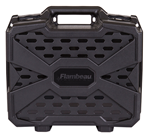 Flambeau Outdoo 104689 Flambeau 1511DDP Double Deep Tactical Pistol Case made of Polymer with Black Fin