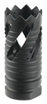 Tacfire 104776 TacFire MZ1021 Thread Crown Muzzle Brake Black Oxide Steel with 1/2"-28 tpi Thre