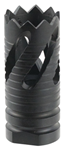 Tacfire 104777 TacFire MZ10213B Thread Crown Muzzle Brake Black Oxide Steel with 5/8"-24 tpi Th