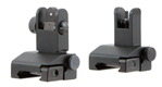 Tacfire 104785 TacFire IS002 Low Profile Sight Set Flip Up Black Anodized for AR-Platform